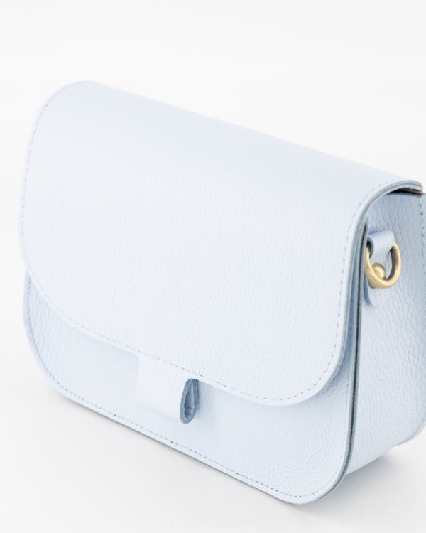 Tas Flora leer celeste blue - Bij Keesje - Bij Keesje - tas