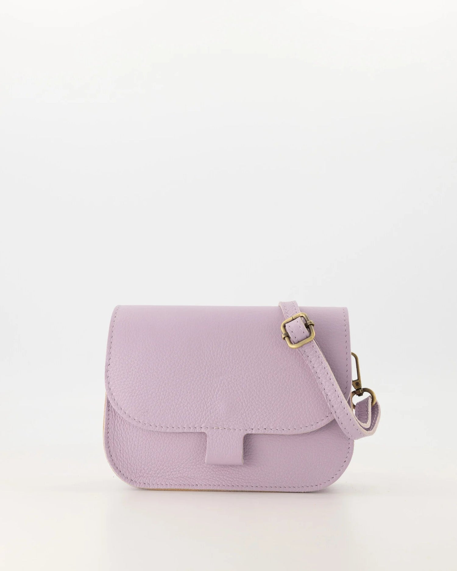 Tas Flora leer lila - Bij Keesje - Bij Keesje