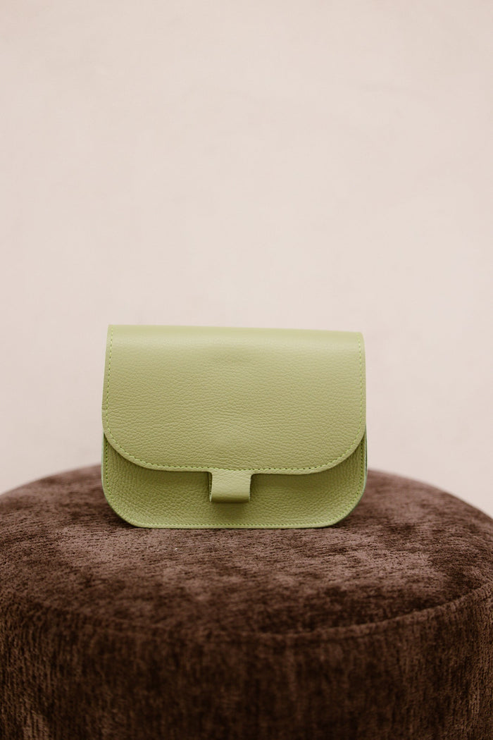 Tas Flora leer moss green - Bij Keesje - Bij Keesje - tas