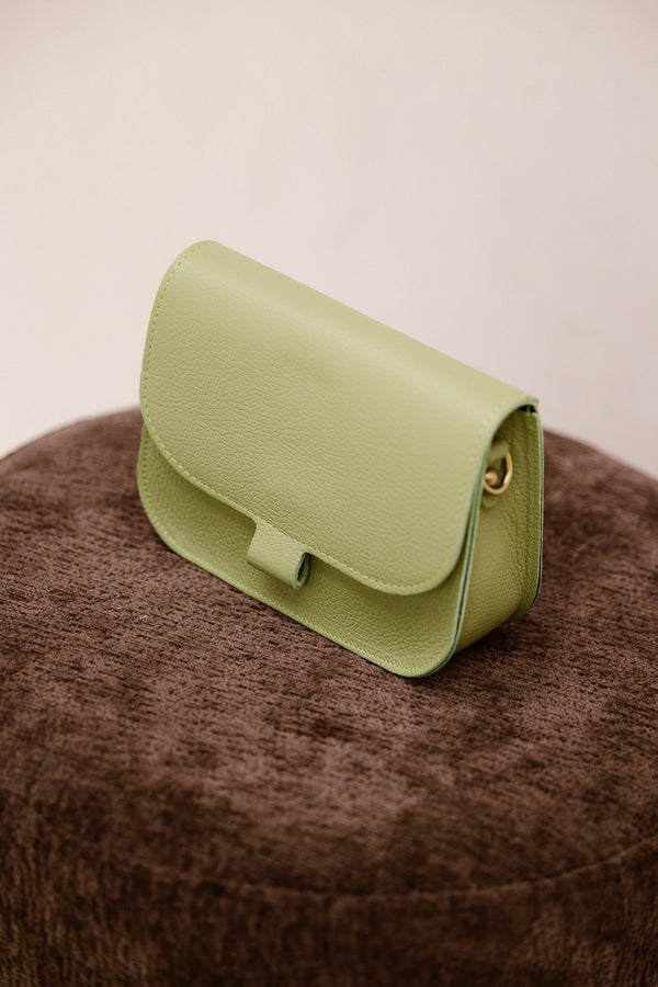 Tas Flora leer moss green - Bij Keesje - Bij Keesje - tas