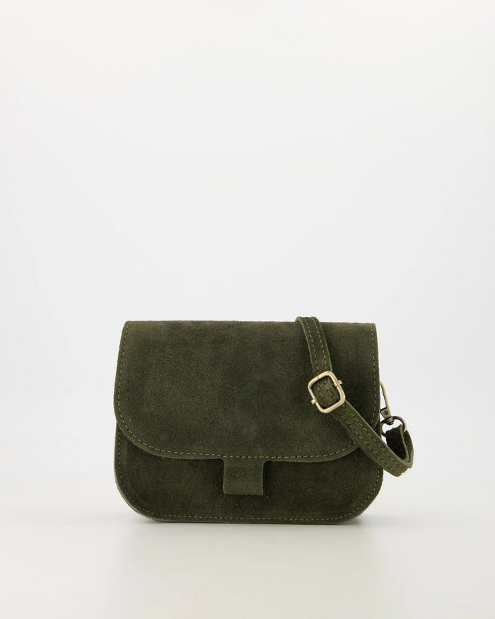 Tas Flora suede green - Bij Keesje