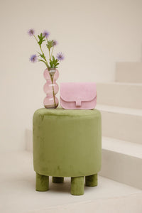 Tas Flora suede lichtroze - Bij Keesje - Bij Keesje