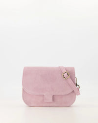 Tas Flora suede lichtroze - Bij Keesje - Bij Keesje