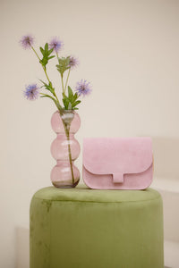 Tas Flora suede lichtroze - Bij Keesje - Bij Keesje
