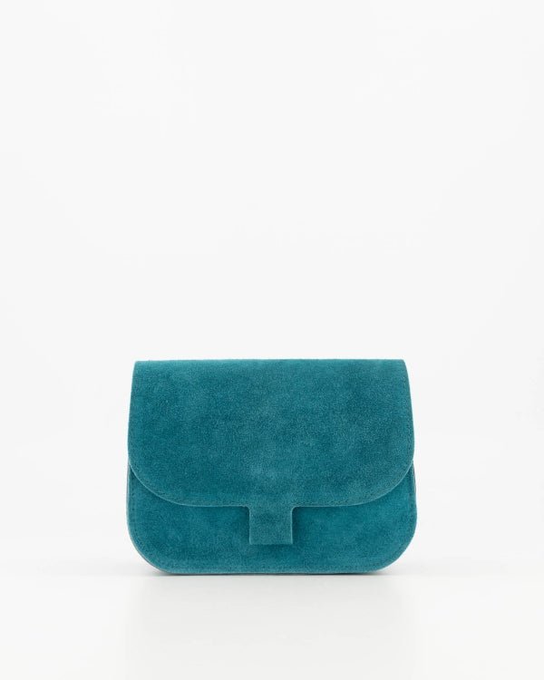Tas Flora suede petrol - Bij Keesje - Bij Keesje -
