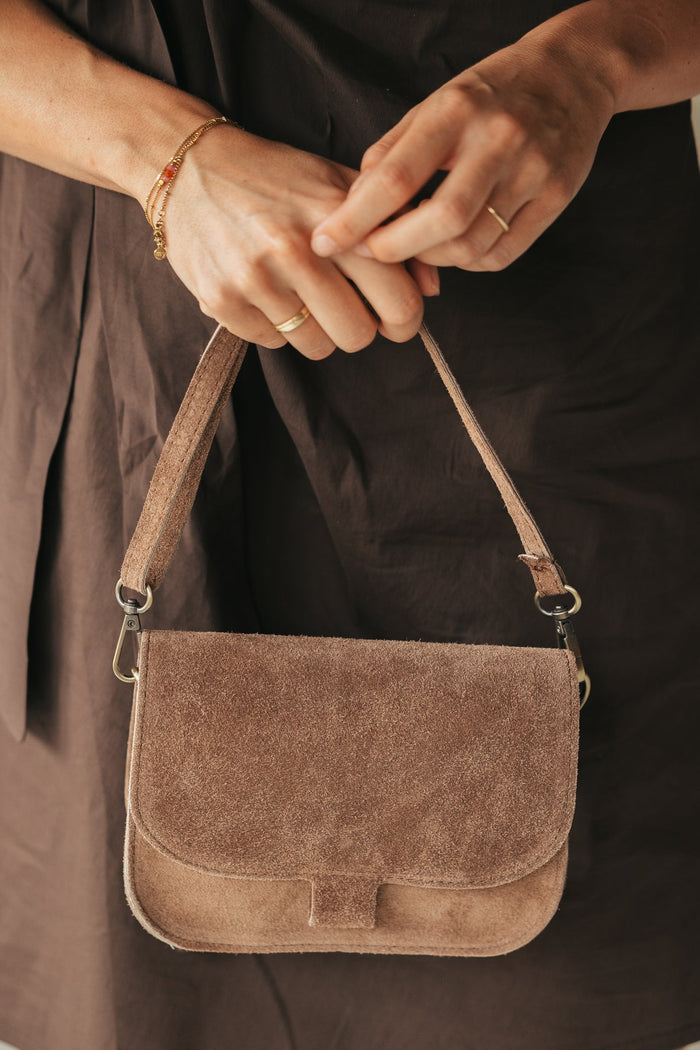 Tas Flora taupe - Bij Keesje - Bij Keesje