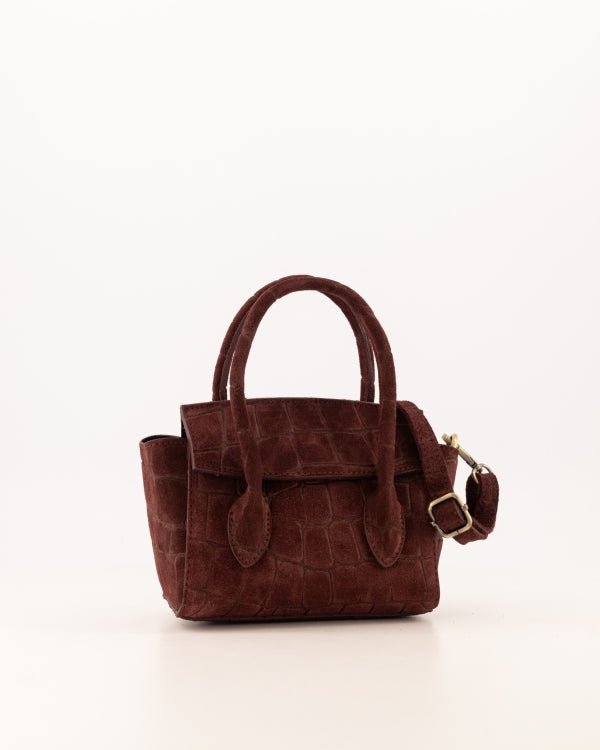 Tas Florence Toscana Croco bordeaux - Bij Keesje - Bij Keesje - tas