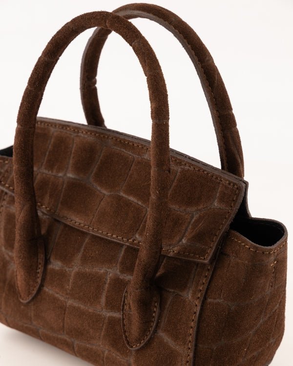 Tas Florence Toscana Croco donkerbruin - Bij Keesje - Bij Keesje - tas
