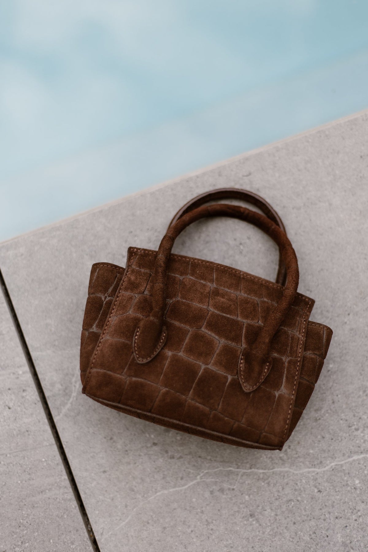 Tas Florence Toscana Croco donkerbruin - Bij Keesje - Bij Keesje - tas
