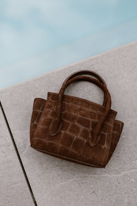 Tas Florence Toscana Croco donkerbruin - Bij Keesje - Bij Keesje - tas