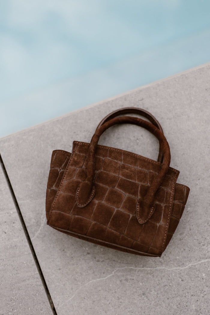 Tas Florence Toscana Croco donkerbruin - Bij Keesje - Bij Keesje - tas