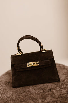 Tas Grace suede donkerbruin - Bij Keesje - Bij Keesje - Tas
