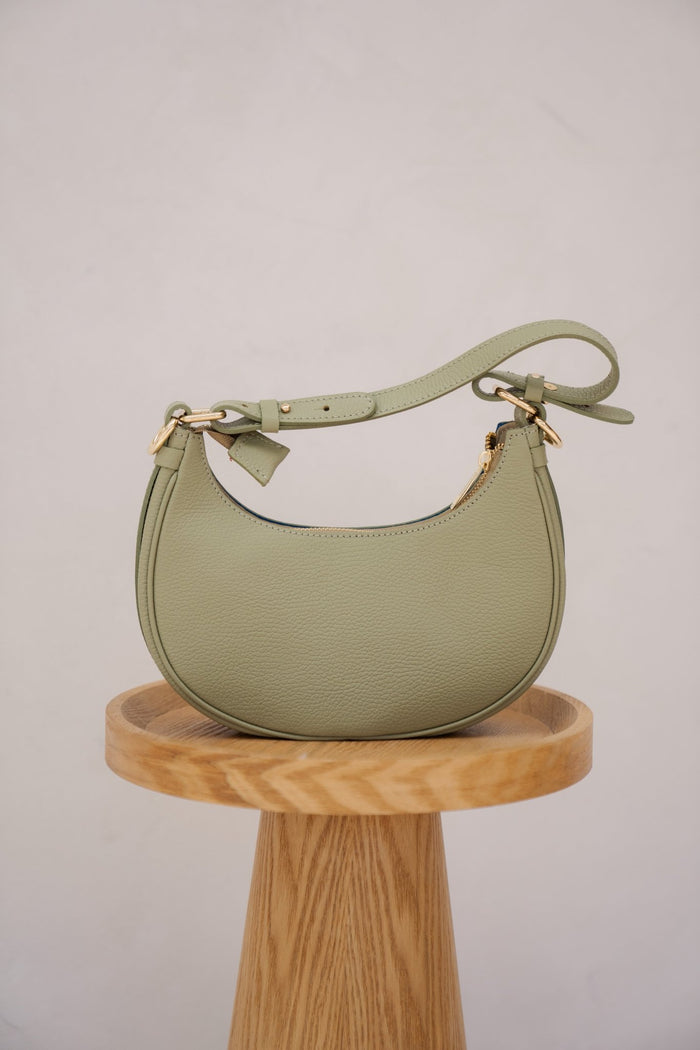 Tas Gwyneth leer moss green - Bij Keesje - Bij Keesje - tas