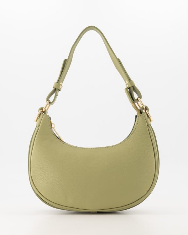 Tas Gwyneth leer moss green - Bij Keesje - Bij Keesje - tas