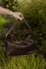 Tas Iris leer donkerbruin