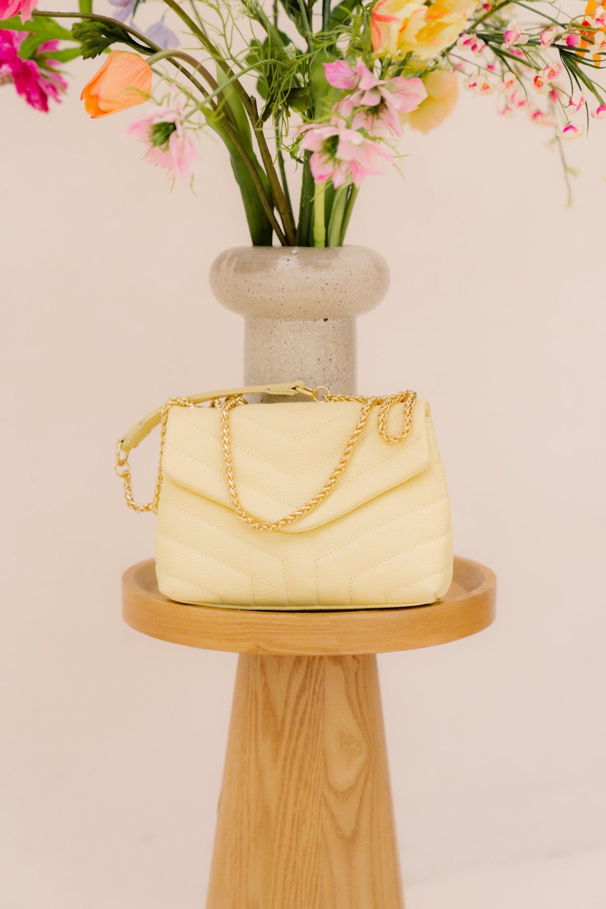 Tas Klaver leer butter yellow - Bij Keesje - Bij Keesje - 