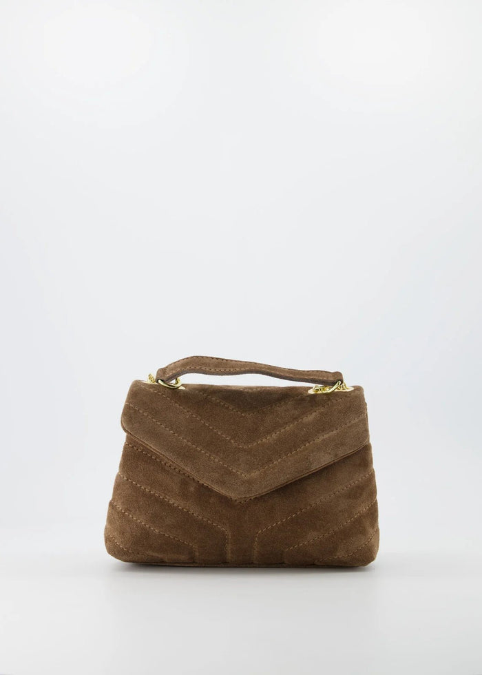Tas Klaver taupe suede - Bij Keesje - Bij Keesje