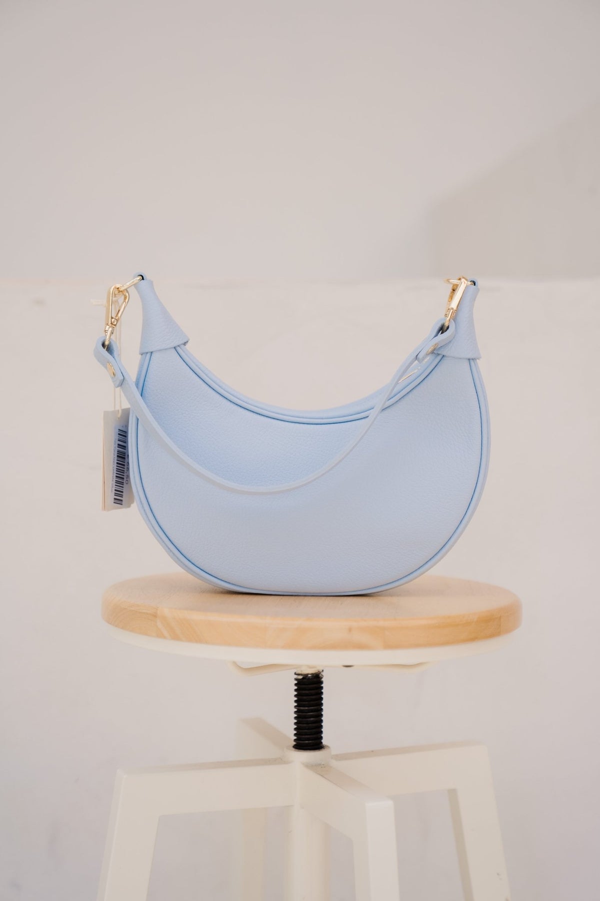 Tas Kyra leer celeste blue - Bij Keesje - Bij Keesje - tas