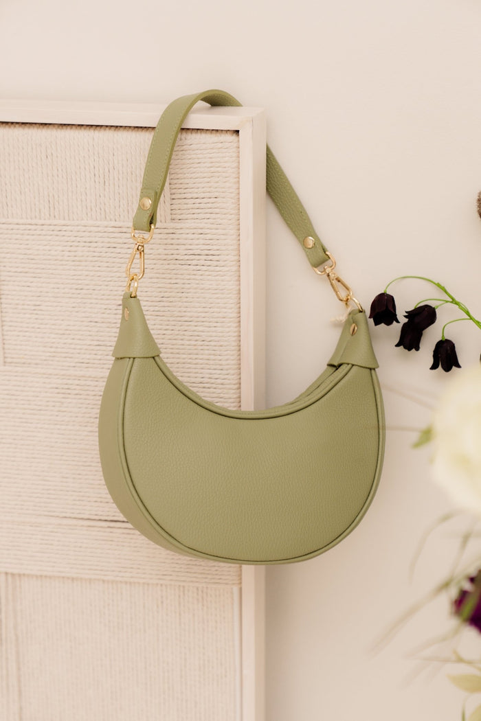 Tas Kyra leer moss green - Bij Keesje - Bij Keesje - tas