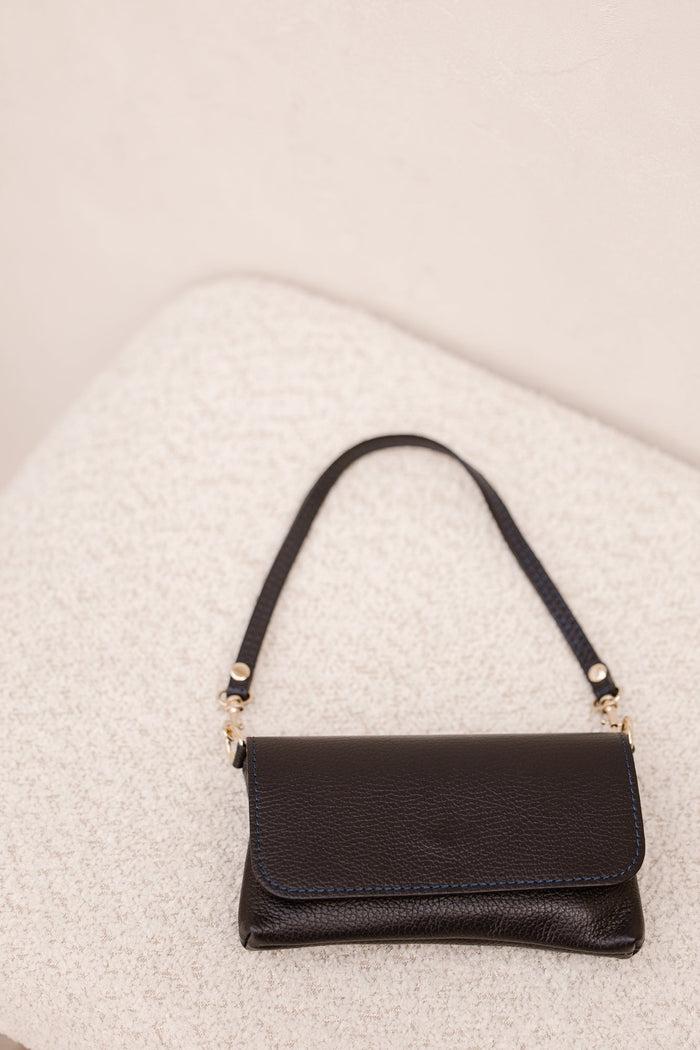 Tas Lara leer donkerblauw - Bij Keesje - Bij Keesje