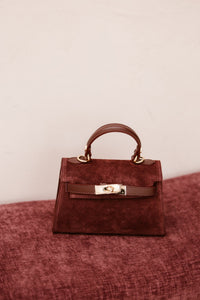 Tas Laurelle suede bordeaux - Bij Keesje - Bij Keesje