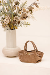 Leonie Wildledertasche in Taupe