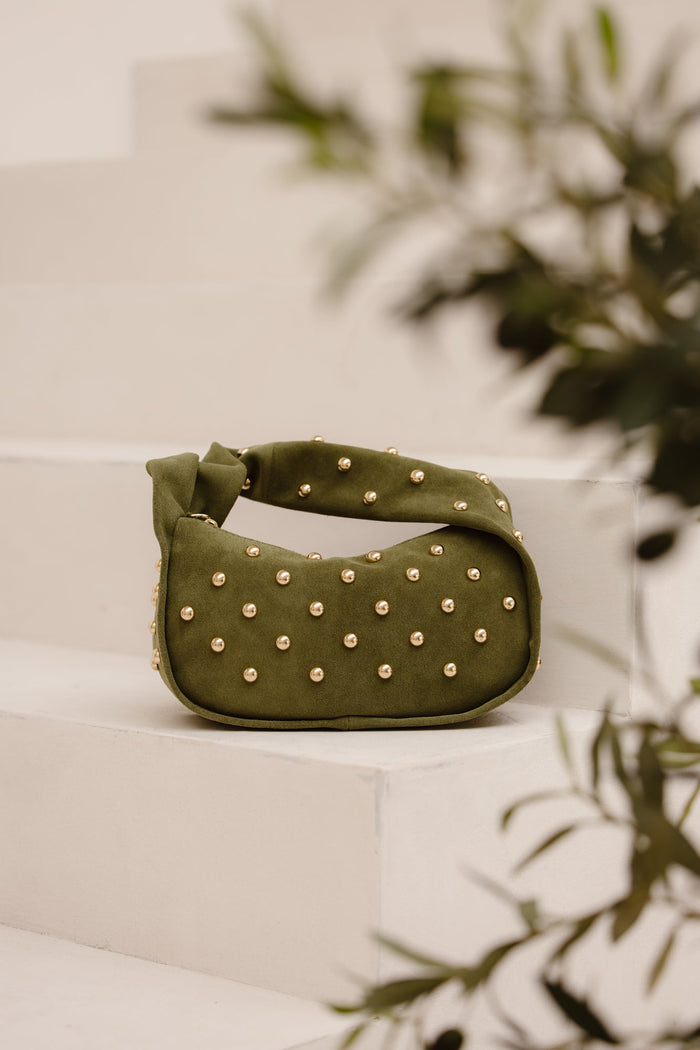 Tas Lottie suede olijfgroen - Bij Keesje - Bij Keesje