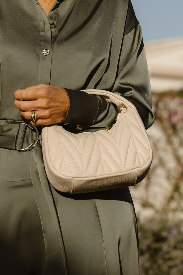 Tas Mabel leer ecru - Bij Keesje - Bij Keesje