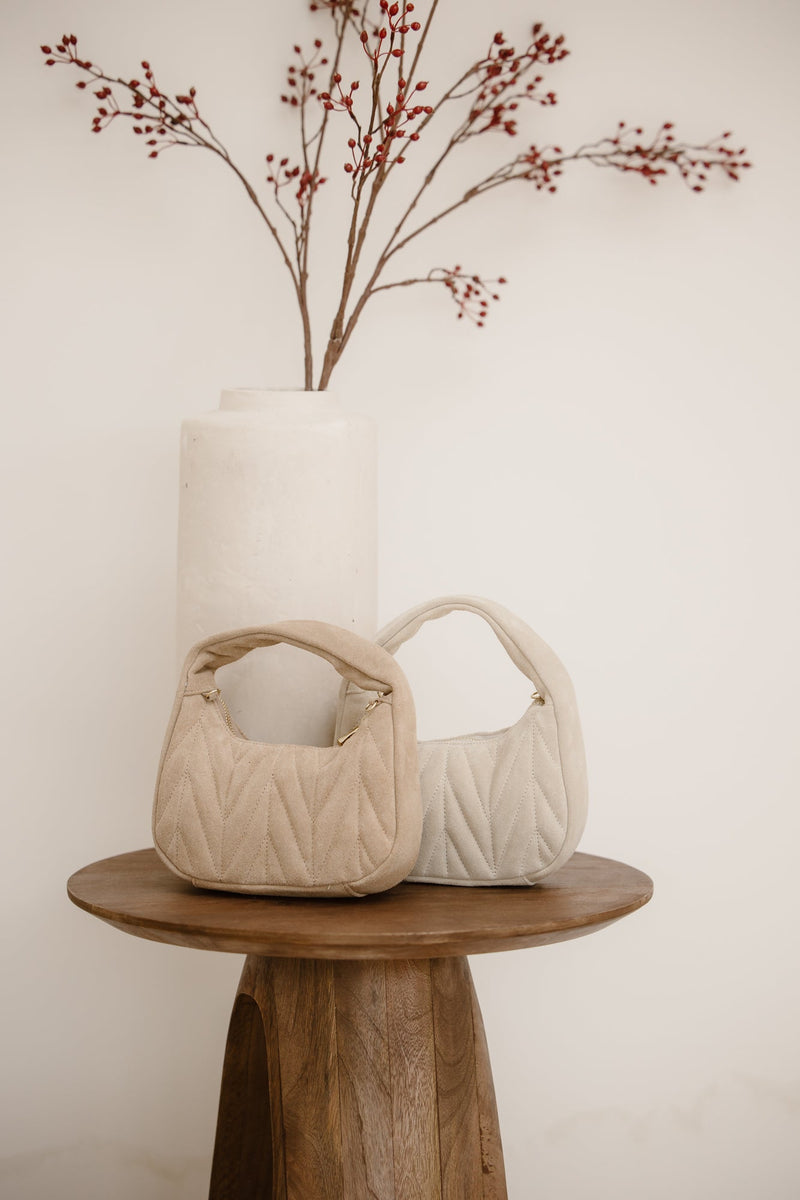 Tas Mabel suede ecru - Bij Keesje - Bij Keesje