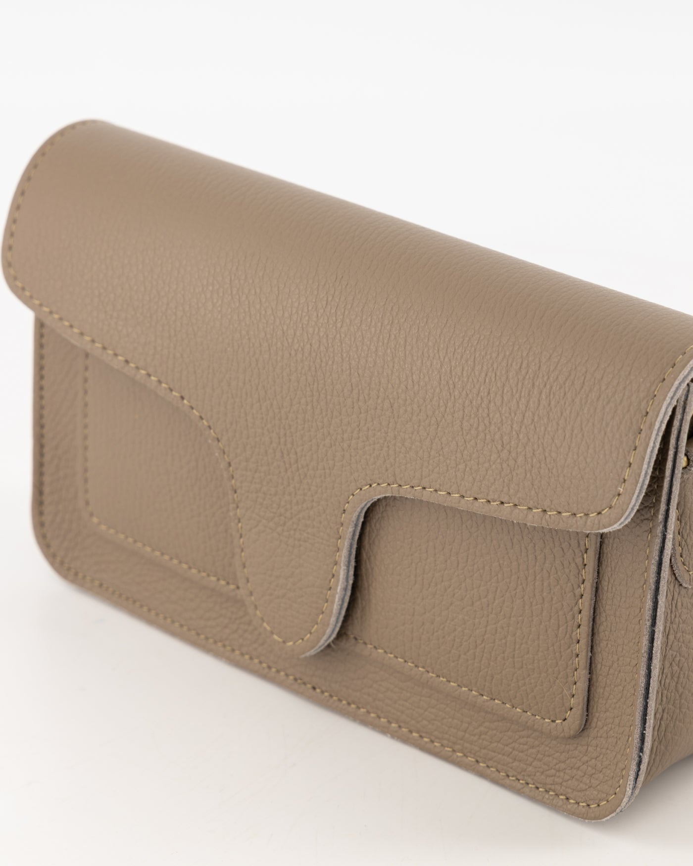 Tas Margot leer donker taupe - Bij Keesje - Bij Keesje - tas