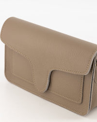 Tas Margot leer donker taupe - Bij Keesje - Bij Keesje - tas