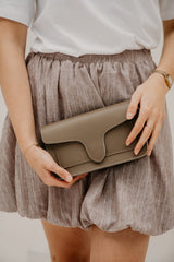 Tas Margot leer donker taupe - Bij Keesje - Bij Keesje - tas
