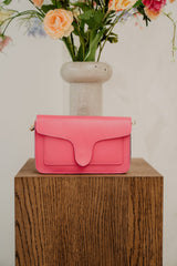 Tas Margot leer flamingo - Bij Keesje - Bij Keesje - tas