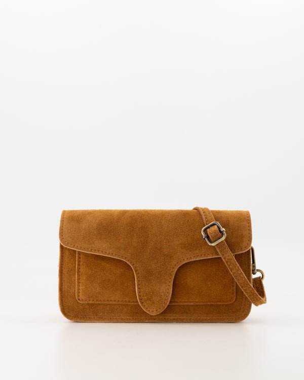 Tas Margot suede cognac - Bij Keesje - Bij Keesje - Tas