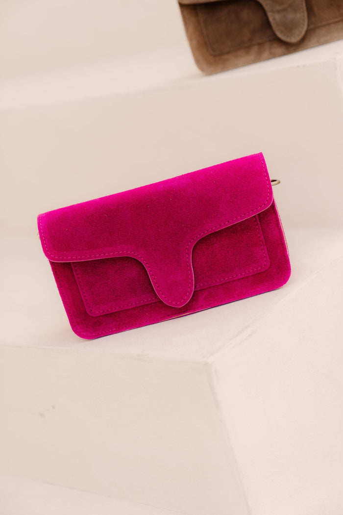 Tas Margot suede fuchsia - Bij Keesje - Bij Keesje - tas
