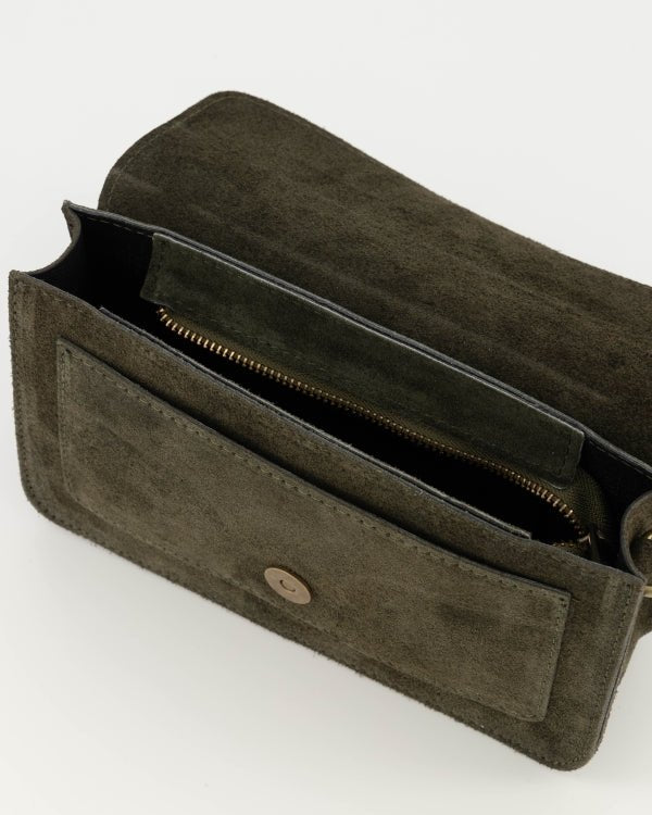 Tas Margot suede groen - Bij Keesje - Bij Keesje - Tas