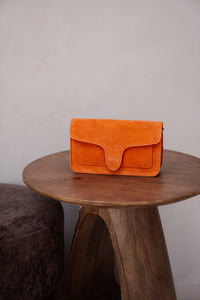 Tas Margot suede oranje - Bij Keesje - Bij Keesje - tas