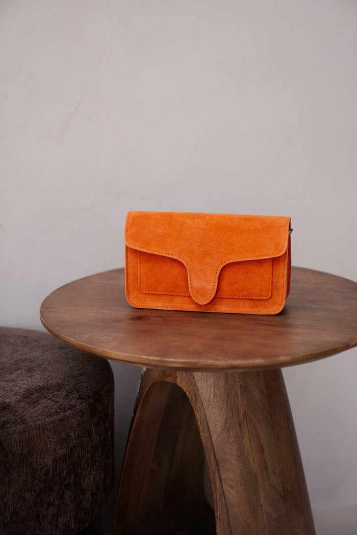 Tas Margot suede oranje - Bij Keesje - Bij Keesje - tas