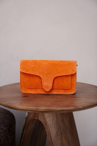Tas Margot suede oranje - Bij Keesje - Bij Keesje - tas
