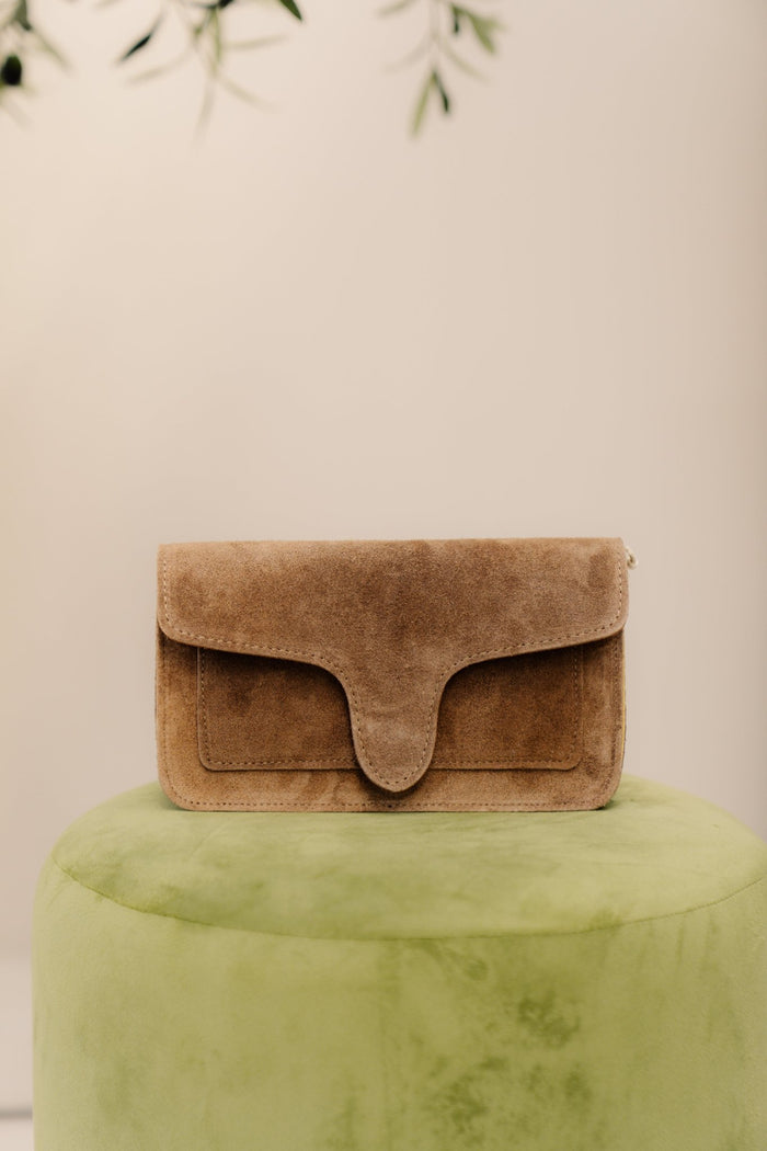 Tas Margot suede taupe - Bij Keesje - Bij Keesje - tas