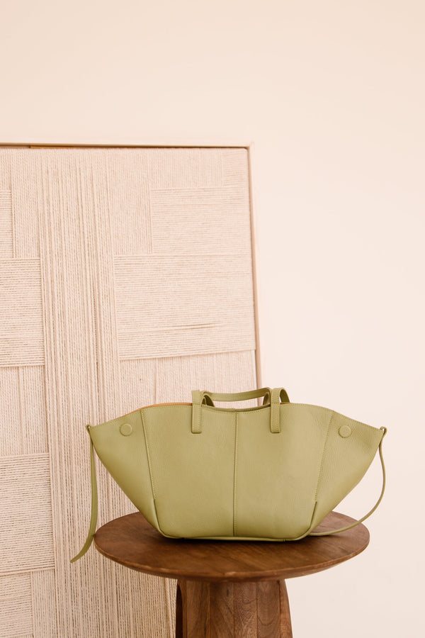 Tas Martha leer moss green - Bij Keesje - Bij Keesje