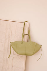 Tas Martha leer moss green