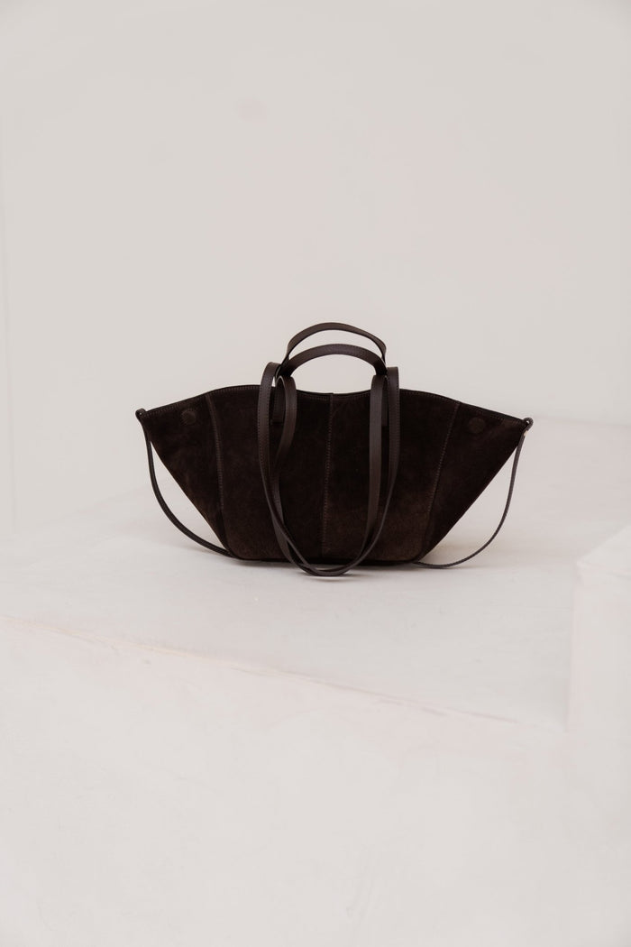 Tas Martha suede donkerbruin - Bij Keesje - Bij Keesje