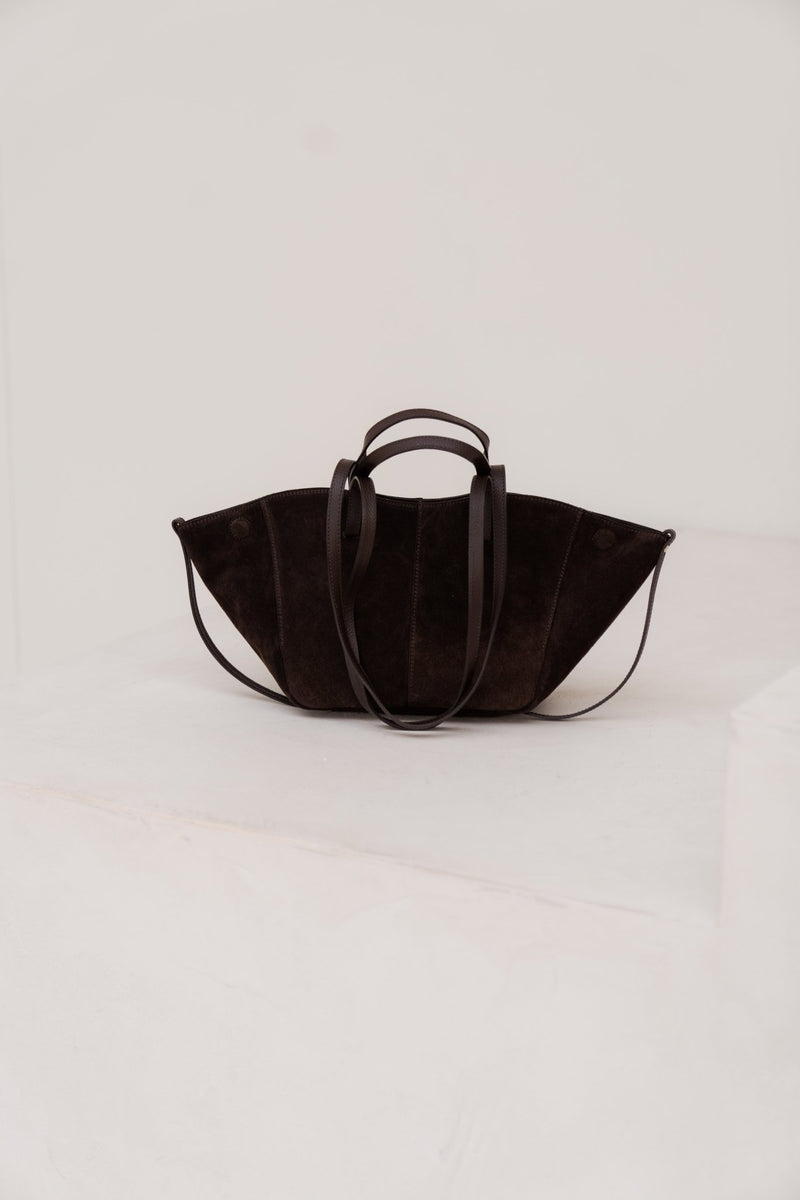 Tas Martha suede donkerbruin - Bij Keesje - Bij Keesje