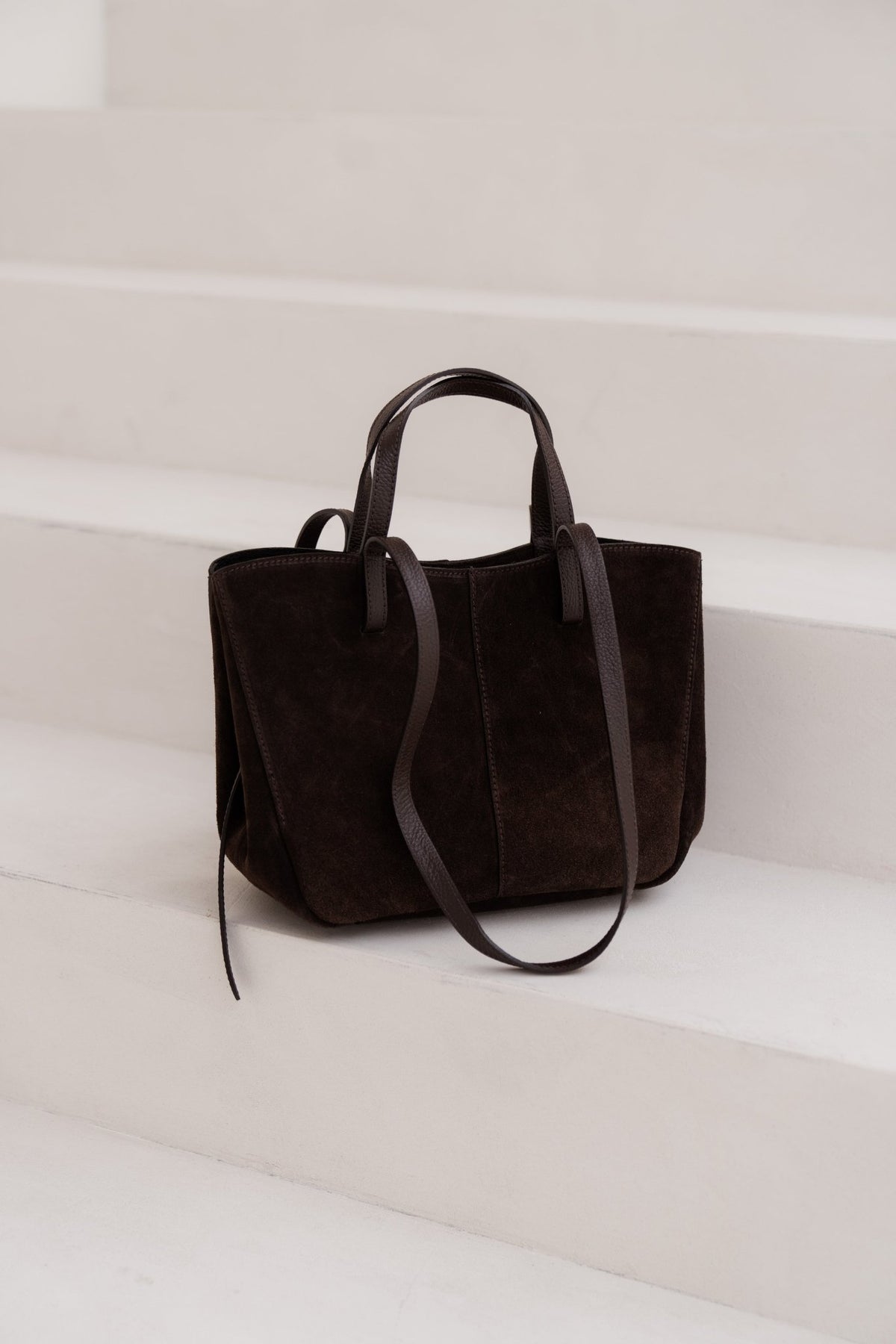 Tas Martha suede donkerbruin - Bij Keesje - Bij Keesje
