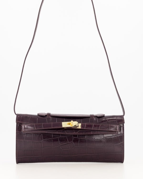 Tas Palermo croco bordeaux - Bij Keesje - Bij Keesje - tas