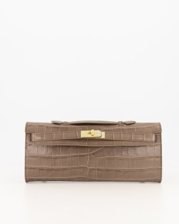 Tas Palermo croco taupe - Bij Keesje - Bij Keesje - tas
