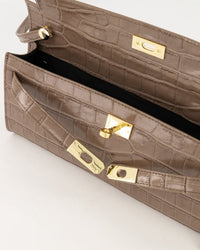 Tas Palermo croco taupe - Bij Keesje - Bij Keesje - tas