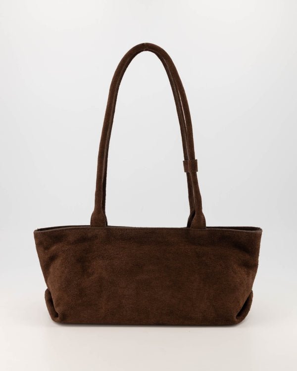 Tas Peet suede donkerbruin - Bij Keesje - Bij Keesje - tas