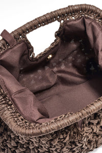 Tas Populier riet clutch bruin - Bij Keesje - Bij Keesje - tas